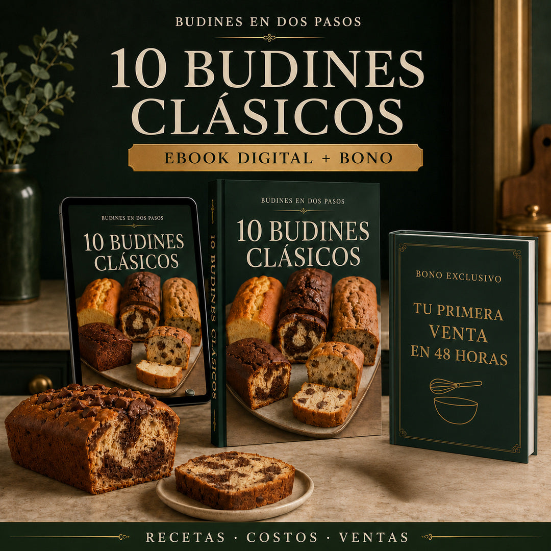 Las 10 Recetas de Budines clásicos más vendidas +🎁 BONO EXCLUSIVO: Kit tu Primera Venta en 48 Horas y genera ingresos semanales!!!