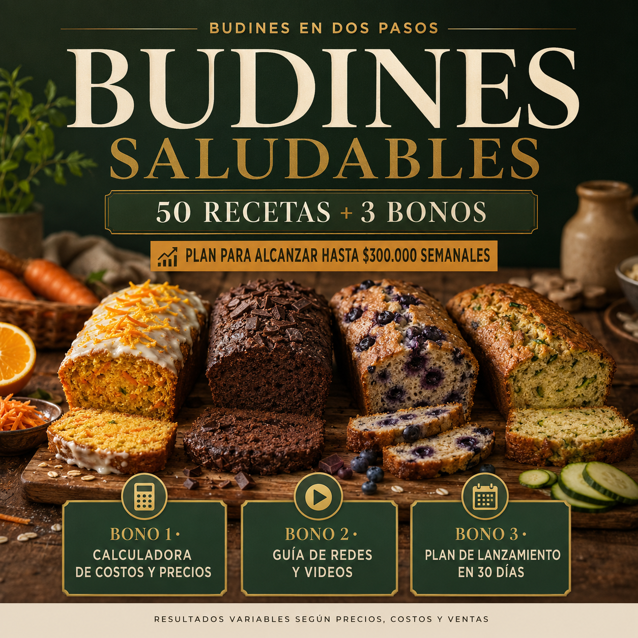 Emprende en Budines saludables + 🎁 3 bonos; y genera ingresos semanales!!!